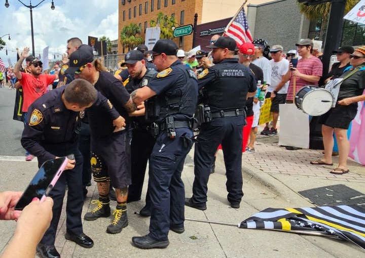 Hundreds Rally at No Kings Protest in Downtown Ocala on Flag Day